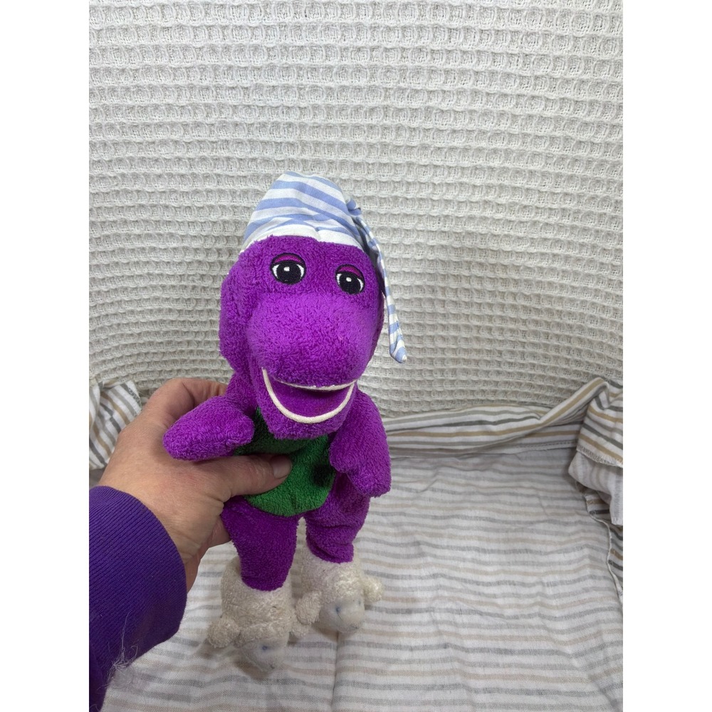 [Vintage] Kids Barney Bedtime Plush 10" Purple